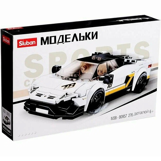 Конструктор SLUBAN Модельки «Спорткар», 276 деталей 9019838