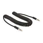 Кабель Jack 3.5 <--> Jack 3.5  1.8м EARLDOM ET-AUX23 пружинка, чёрный