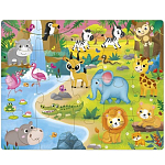 Напольный пазл «Такие разные зверята»