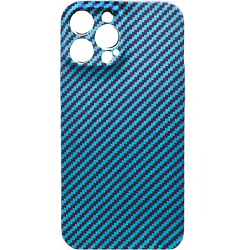 Силиконовый чехол LUXO CARBON для iPhone 13 PRO (голубой)