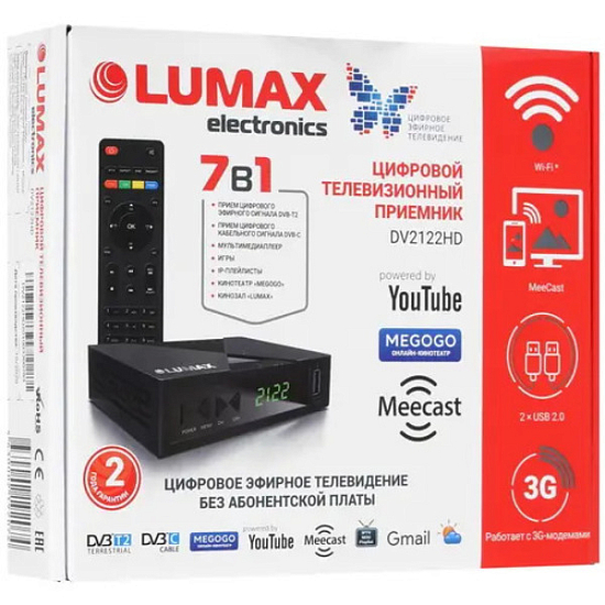 Ресивер DVB-T2 LUMAX DV2122HD