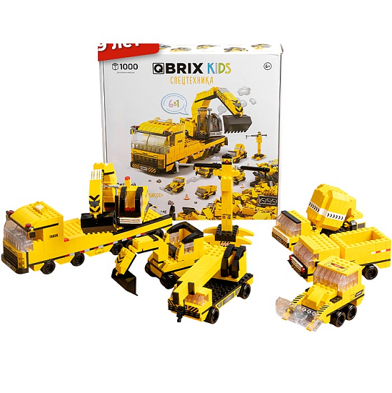 Конструктор QBRIX KIDS Спецтехника Серия «Много кубиков»