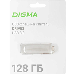 USB 128Gb Digma DRIVE3 (DGFUM128A30SR), серебристый