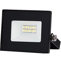 Прожектор светодиодный KRONUS 10W/6500K IP65 220V холодный свет черный корпус (1/100)