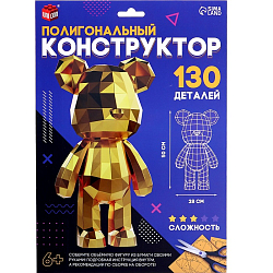 Полигональный конструктор «Медведь», 130 деталей 10424111