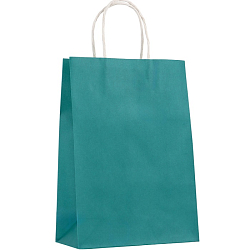 Пакет крафт «Радуга»,лазурный/темно-зеленый, 18×8×25 см, 80 г/м², 1 шт.