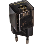 Сетевое ЗУ 1USB/1Type-C 3A WALKER WH-61 GaN, Lightning, черное