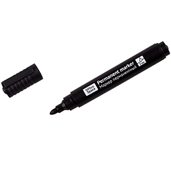 Маркер перманентный 3.0 мм OfficeSpace "8004А, черный, пулевидный 9359089