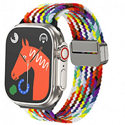 Нейлоновый ремешок HOCO AS104 для APPLE Watch 38/40/41mm, белый, разноцветный узор