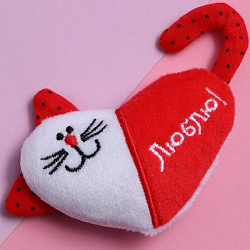 Магнит «Люблю», котик