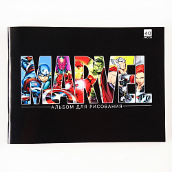 Альбом для рисования на скрепке, А4, 40 л., "Marvel", Мстители 7580753