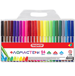 Фломастеры ПИФАГОР, 24 цвета, вентилируемый колпачок, 151092