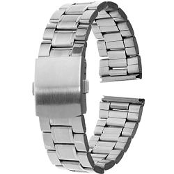 Ремешок для часов "Соломон", 22 мм, металл, серебристый 9668064