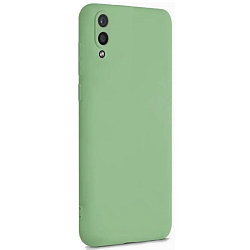Задняя накладка SILICONE COVER Soft Matte для Samsung Galaxy A02 зелёный