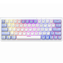 Клавиатура БП VOROTEX K630W Yellow Switch, Белый,фиолетовый