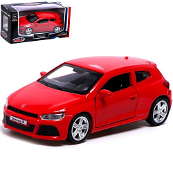 Машина металлическая VOLKSWAGEN SCIROCCO R1, 1:38, инерция, открываются двери, цвет красный