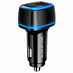 Авто ЗУ 2USB 2.4A BOROFONE BZ14, черный