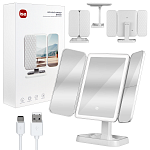 Зеркало для макияжа с подсветкой ML-04 ISA белое