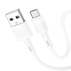 Кабель USB <--> microUSB  1.0м HOCO X83 Victory, белый