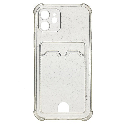 Задняя накладка SC300 для iPhone 12 (black) с карманом для пластиковых карт