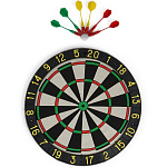 Дартс "Классический", d-43 см, толщина 3 см, 6 дротиков, дротик 12 х 2 см, микс 5266433