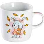 Кружка Доляна «Лапочка зайка», 230 мл, керамика, белый 9438015