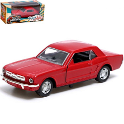 Машина металлическая «Мустанг», инерционная, масштаб 1:32, цвет красный