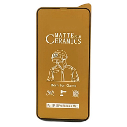 Противоударное стекло CERAMIC для iPhone XS Max/11 Pro Max матовое (тех. пак)