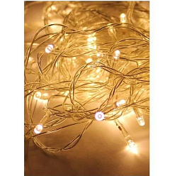 Гирлянда КОСМОС 100LED_W (100 светодиодов, белый, 10,8м, 8 режимов мигания) KOC_GIR100LED_W