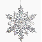 Ёлочная игрушка «Зимнее волшебство. Снежинка чудесная», 10.5 см, прозрачный