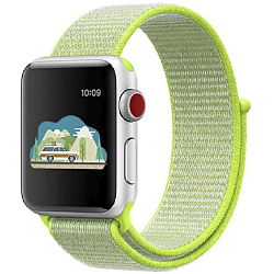 Нейлоновый ремешок  MOBIS для Apple Watch 42mm Зеленый неон