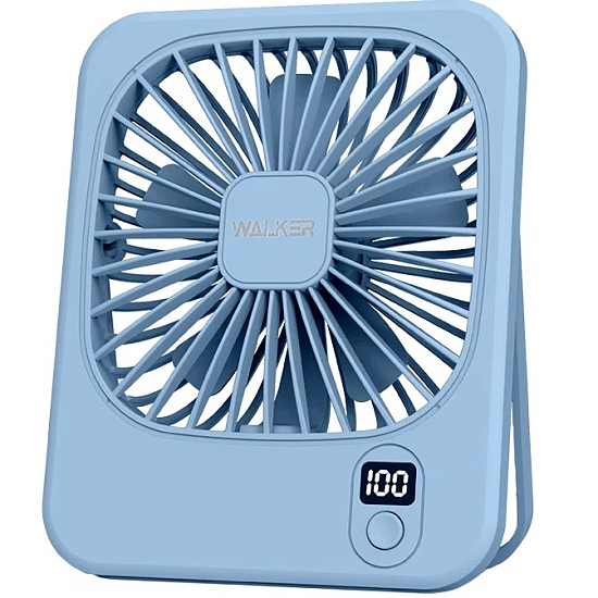 Вентилятор WALKER WFAN-35, с дисплеем, голубой