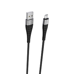 Кабель USB <--> microUSB  1.0м BOROFONE BX32 Munificent чёрный