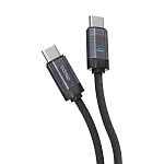 Кабель Type-C <--> Type-C  1.0м DEPPA Thor 72539, черный, 100Вт, 5A