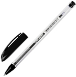 Ручка шарик. черная 0,7мм корпус прозрачный BRAUBERG  "Rite-oil" арт.142147