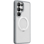 Задняя накладка KEEPHONE OMEGA Magsafe Case с кольцом 360° для Samsung Galaxy S26 Ultra, серый