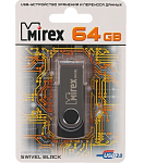 USB 64Gb Mirex SWIVEL черный (ecopack)