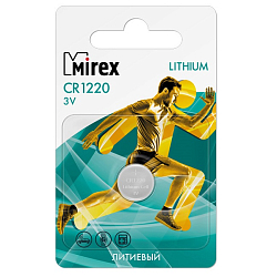 Элемент питания MIREX CR1220 BL-1 Lithium (1/60/360)