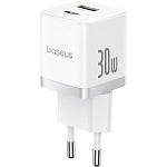 Сетевое ЗУ 1USB/1Type-C BASEUS P1011160A213-00 белый, 30W