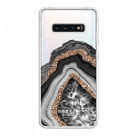 Задняя накладка GRESSO для Samsung Galaxy S10. Коллекция "Drama Queen". Модель "Black Agate".