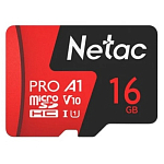 Micro SD 16Gb NETAC P500 Extreme Pro Class 10 UHS-I U1 V10 (100 Mb/s) без адаптера