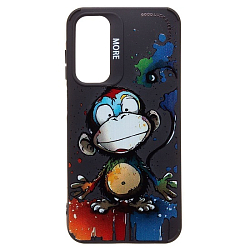 Задняя накладка SC335 для Samsung Galaxy A25  (обезьяна) (black) (233125)