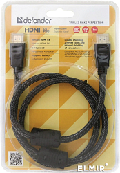Кабель HDMI <--> HDMI  1.0м DEFENDER HDMI-03PRO ver 1.4