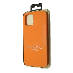 Задняя накладка Silicone CASE для iPhone 12 Pro Max персиковый (не оригинал)
