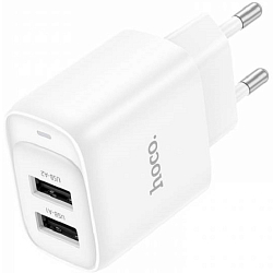 Сетевое ЗУ 2USB 2.1A HOCO C141A Smart, белый, USB - microUSB