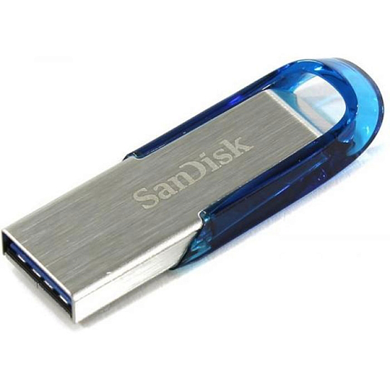 USB 128Gb SanDisk Ultra Flair CZ73 корпус металл/синий