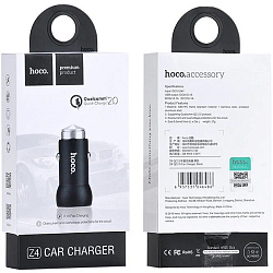 Авто ЗУ 1USB 2.1A HOCO Z4 черный