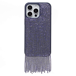 Задняя накладка PC095 POSH SHINE для iPhone 15 Pro Max кристальный водопад (blue titanium) (237154)