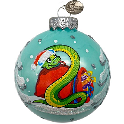 Шар "Змей с подарками", 65мм, в подарочной упаковке КУ-65-244011