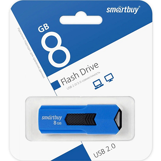 USB  8Gb Smart Buy Stream синий